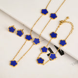 Stainless Steel Fritillaria Flower Jewelry Set for Women