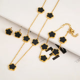 Stainless Steel Fritillaria Flower Jewelry Set for Women
