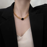Stainless Steel Cuban Chain Necklace Bracelet Set