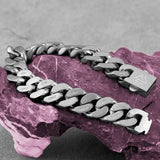 Men's Stainless Steel Cuban Chain Bracelet Norse Valknut Rune Amulet Bangle