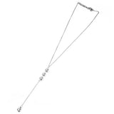 Crystal Pendant Necklace Y Shape Rhinestone Choker Necklace for Women