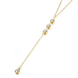 Crystal Pendant Necklace Y Shape Rhinestone Choker Necklace for Women