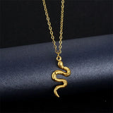 Stainless Steel Thin Snake Chain Necklace for Collar Silver Pendant