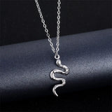 Stainless Steel Thin Snake Chain Necklace for Collar Silver Pendant