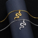 Stainless Steel Thin Snake Chain Necklace for Collar Silver Pendant