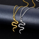 Stainless Steel Thin Snake Chain Necklace for Collar Silver Pendant