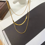 Three Layer Snake Bone Chain Choker Necklace for Women