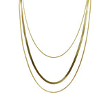 Three Layer Snake Bone Chain Choker Necklace for Women