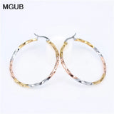 Stainless Steel Circle Hoop Earrings For Women
