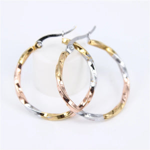 Stainless Steel Circle Hoop Earrings For Women