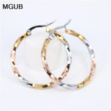 Stainless Steel Circle Hoop Earrings For Women