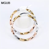 Stainless Steel Circle Hoop Earrings For Women