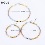 Stainless Steel Circle Hoop Earrings For Women