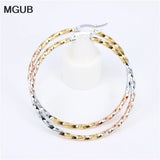 Stainless Steel Circle Hoop Earrings For Women