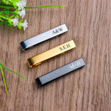 Personalized Stainless Steel Name Tie Clip, Dad Groomsmen Gift