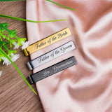 Personalized Stainless Steel Name Tie Clip, Dad Groomsmen Gift