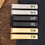 Personalized Stainless Steel Name Tie Clip, Dad Groomsmen Gift