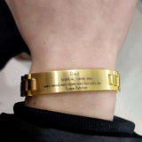Stainless Steel Titanium Plated Name Bracelets Charm Men's Jewelry
