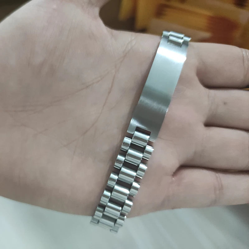 Stainless Steel Titanium Plated Name Bracelets Charm Men's Jewelry