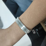 Stainless Steel Titanium Plated Name Bracelets Charm Men's Jewelry