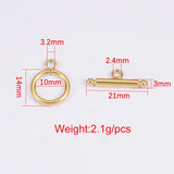 Stainless Steel Toggle Clasps for Jewelry Findings, 20pcs