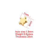 Stainless Steel Tortoise Bead Charms For Jewelry Making 1.8mm Hole
