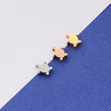 Stainless Steel Tortoise Bead Charms For Jewelry Making 1.8mm Hole