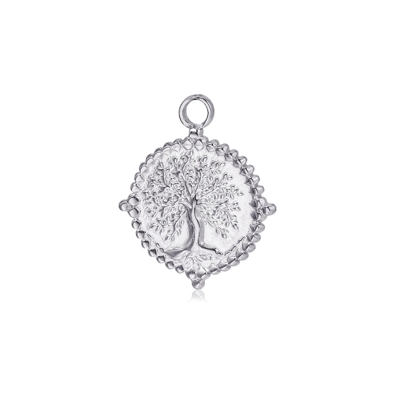Stainless Steel Tree Of Life Charm Pendant Gold/Silver Tree Of Life Charms 10pcs