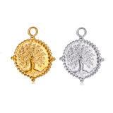 Stainless Steel Tree Of Life Charm Pendant Gold/Silver Tree Of Life Charms 10pcs