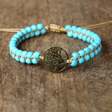 Tree of Life Charm Bracelet Boho Yoga Wrap Jewelry