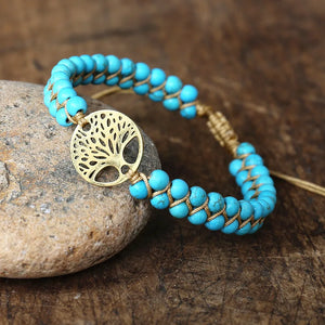 Tree of Life Charm Bracelet Boho Yoga Wrap Jewelry