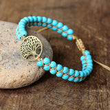 Tree of Life Charm Bracelet Boho Yoga Wrap Jewelry