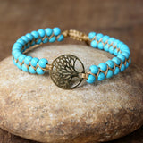 Tree of Life Charm Bracelet Boho Yoga Wrap Jewelry