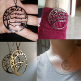 Tree of Life Necklace Stainless Steel Long Chain Name Necklace Plated Women