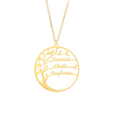 Tree of Life Necklace Stainless Steel Long Chain Name Necklace Plated Women