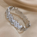 Leaf Charm Stainless Steel Bracelet for Women