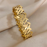 Leaf Charm Stainless Steel Bracelet for Women
