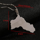Stainless Steel Kurdistan Map Pendant Necklaces Kurdish Flag Map Jewelry