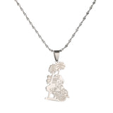 Stainless Steel Iraq Map Pendant Necklace Allah Map Chain Jewelry