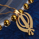 Stainless Steel Sikhism Pendant Necklace Khanda Sikhs Religious Chain