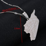 Syria Map Flag Pendant Necklaces Women Jewelry