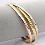 Tri-Color Bangle Bracelets Set - Women's Party Accessories