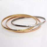Tri-Color Bangle Bracelets Set - Women's Party Accessories