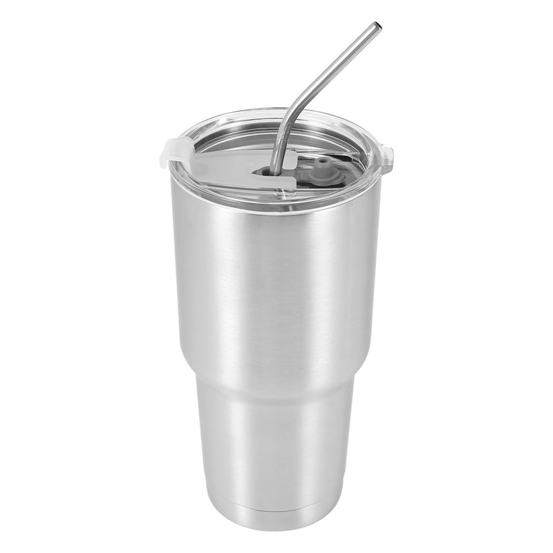 Stainless Steel Tumbler Cup with Lid Straw 30 Double Wall Vacuum Flask