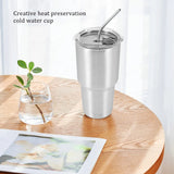 Stainless Steel Tumbler Cup with Lid Straw 30 Double Wall Vacuum Flask