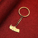 Turkiye Map Flag Women Silver Jewelry Turkey Keychain