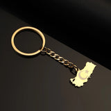 Turkiye Map Flag Women Silver Jewelry Turkey Keychain