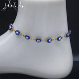 Stainless Steel Evil Eye Anklets Bracelets for Women