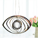 Stainless Steel Evil Eye Wind Spinner Chime Pendant Home Decor