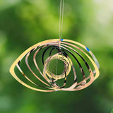 Stainless Steel Evil Eye Wind Spinner Chime Pendant Home Decor